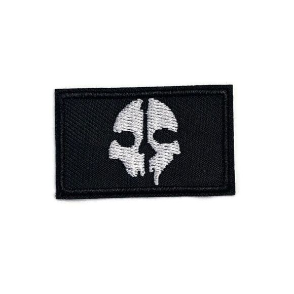 Ghost Skull Recon Biker Small Embroidered Patch - Picture 1 of 4